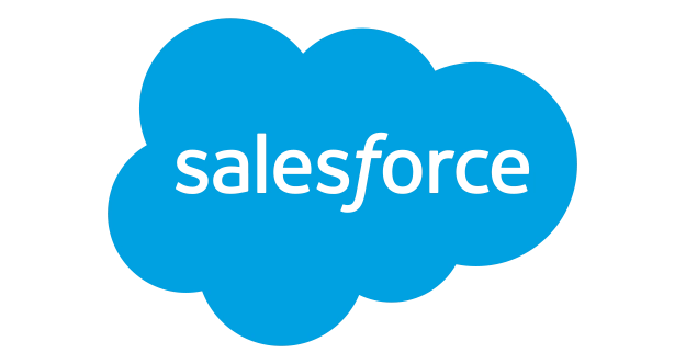 Salesforce logo with a blue cloud and gray text, highlighting Enterprised’s CRM development and consulting services.