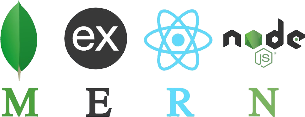 MERN stack logo elements representing dedicated JavaScript developers for web development at Enterprise.
