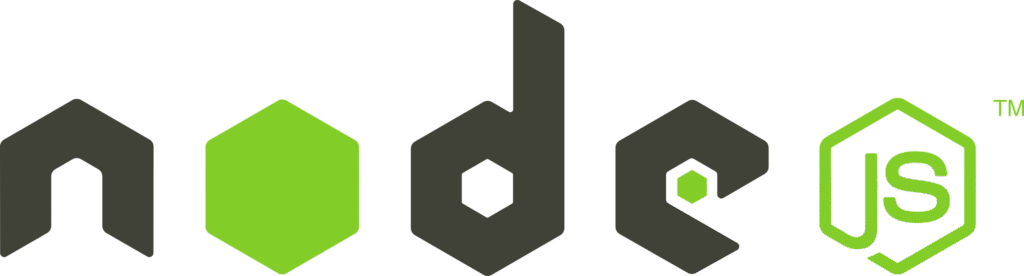 Node.js logo on a bright green background, symbolizing modern eCommerce solutions for Shopify and WooCommerce development.