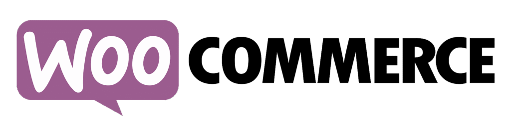WooCommerce logo in a speech bubble on a purple background, representing eCommerce development services for online stores.